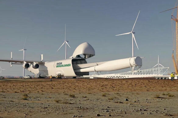 Le nouveau mastodonte des airs est destiné à transporter des éoliennes à travers le monde