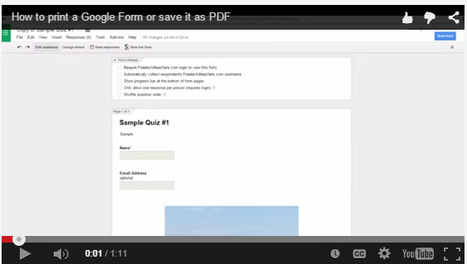 How to Print a Google Form and or Save it as a PDF | Data Management for SEL | Scoop.it