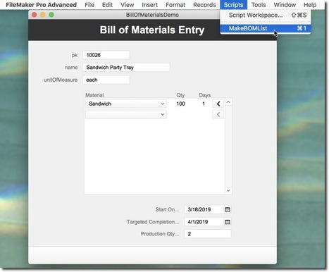 Bill of Materials | FileMaker | Learning Claris FileMaker | Scoop.it