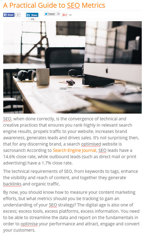 A Practical Guide to SEO Metrics - Digital Marketing Institute | 21st Century Public Relations | Scoop.it