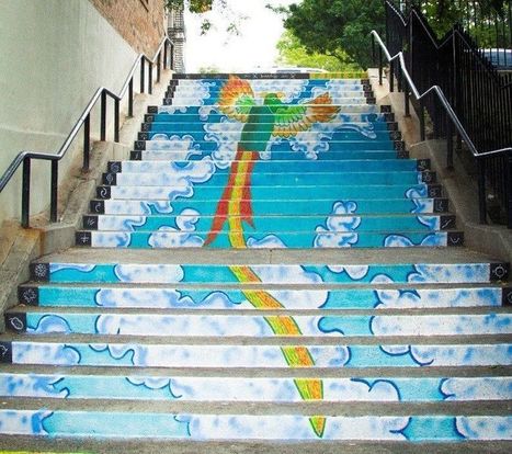Two New Bronx Murals Encourage Pedestrians to Take the Stairs | Energy Transition in Europe | www.energy-cities.eu | Scoop.it