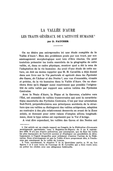 La vallée d'Aure. Les traits généraux de l'activité humaine - PERSEE | Vallées d'Aure & Louron - Pyrénées | Scoop.it