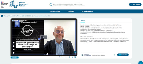 Causeries Sciences et Société - IA et enseignement supérieur #3 - Outils d'IA génératives, quels cas d’usage en pédagogie ? | Canal U | IA générative (IAG) et pédagogie | Scoop.it