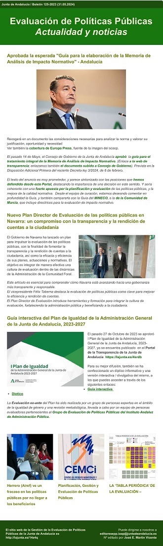 Boletín nº 125 de Evaluación de Políticas Públicas. Actualidad y noticias | Evaluación de Políticas Públicas - Actualidad y noticias | Scoop.it
