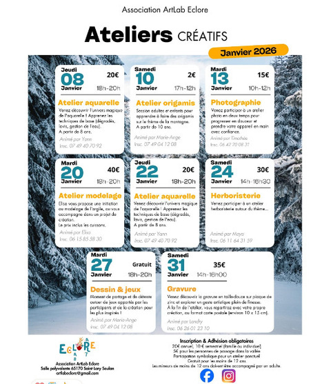 Ateliers cr&eacute;atifs &agrave; Saint-Lary Soulan | Vall&eacute;es d'Aure & Louron - Pyr&eacute;n&eacute;es | Scoop.it