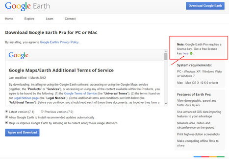 Google Earth PRO For FREE For PC or Mac | 21st Century Tools for Teaching-People and Learners | Scoop.it