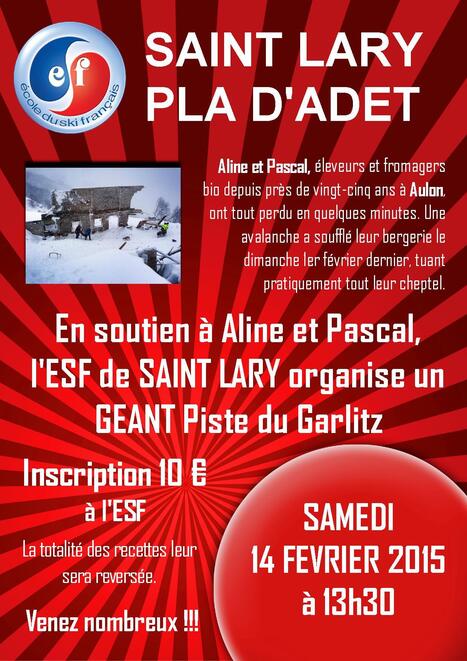 Sur Saint-Lary, un slalom géant pour Aline et Pascal le 14 février ! | Vallées d'Aure & Louron - Pyrénées | Scoop.it