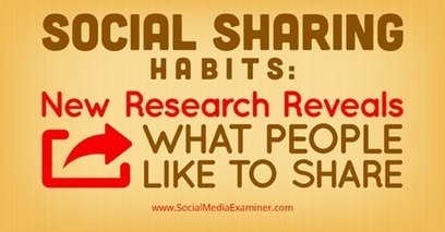 Social Sharing Habits: New Research Reveals What People Like to Share | | Public Relations & Social Marketing Insight | Scoop.it