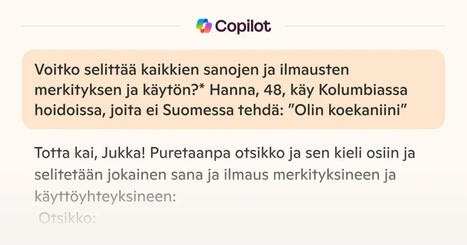 Voitko selittää kaikkien sanojen ja ilmausten merkityksen ja käytön?* Hanna, 48, käy Kolumbiassa hoidoissa, joita ei Suomessa tehdä: ”Olin koekaniini” | 1Uutiset - Lukemisen tähden | Scoop.it