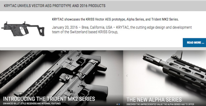 HOT @ SHOT Show '16 - KRYTAC ANNOUNCES NEW GUNS - INCLUDING A KRISS AEG V2! | Thumpy's 3D House of Airsoft™ @ Scoop.it | Scoop.it