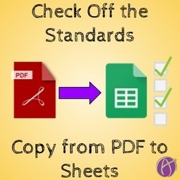 Copy and Paste Standards from a PDF into Google Sheets | TIC & Educación | Scoop.it