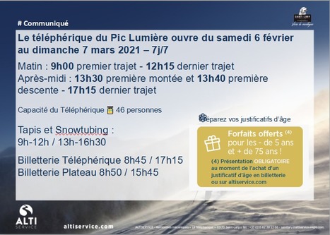 Saint-Lary Soulan : horaires du téléphérique du Pic Lumière jusqu'au 7 mars | Vallées d'Aure & Louron - Pyrénées | Scoop.it