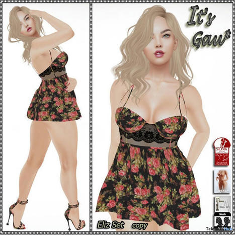 Eliz Dress & Shoes Teleport Hub Group Gift by It&rsquo;s Gau | Teleport Hub - Second Life Freebies | Second Life Freebies | Scoop.it