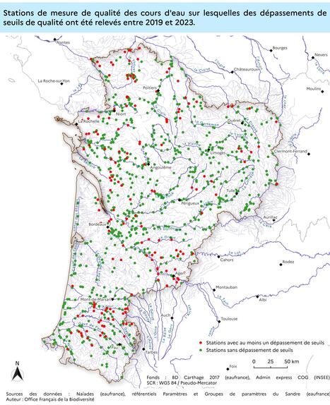 D&eacute;passements de seuils r&egrave;glementaires en pesticides dans les cours d'eau (diagnostics territoriaux strat&eacute;gie Ecophyto 2030) - OFB | Biodiversit&eacute; | Scoop.it