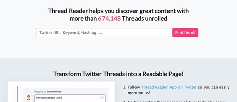 Thread Reader. Transformer un fils de discussion Twitter en un v&eacute;ritable article | Fran&ccedil;ois MAGNAN  Formateur Consultant | Scoop.it