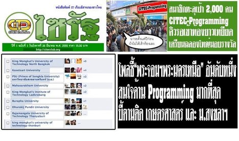 &ldquo;พระจอมฯ พระนครเหนือ&rdquo; อันดับหนึ่งสนใจด้าน Programming มากที่สุด | CITEC IT Security | Scoop.it