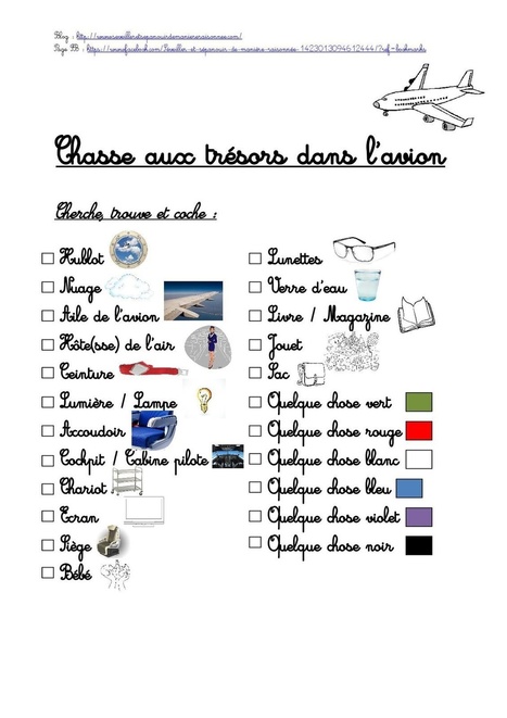 Une chasse aux trésors dans l'avion - S'éveiller et s'épanouir de manière raisonnée | Parent Autrement à Tahiti | Scoop.it