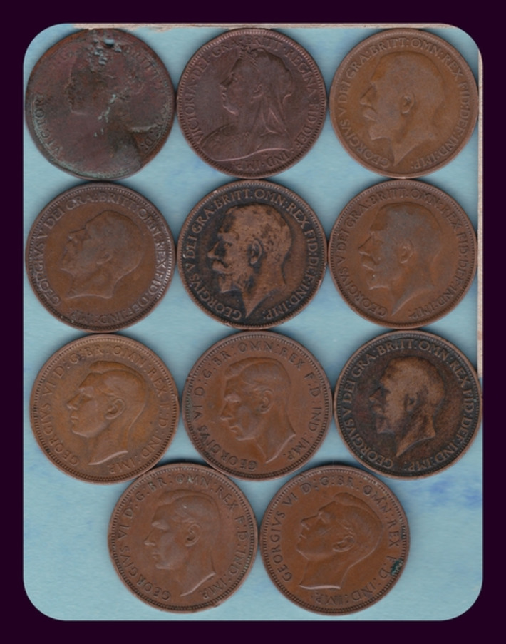 Great Britain Large Half Penny Collection, Rare Copper Coins | Antiques & Vintage Collectibles | Scoop.it