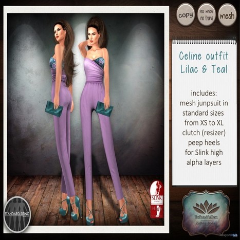 Celine Outfit Lilac & Teal Group Gift by The Beautiful Ones | Teleport Hub - Second Life Freebies | Teleport Hub | Scoop.it