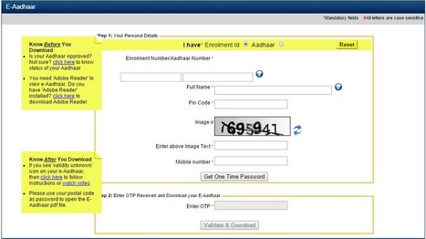 e aadhaar download on mobile