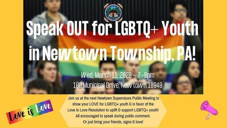 Speak Out for Lgbtq+ Youth Planned for March 11, 2020 | Newtown News of Interest | Scoop.it