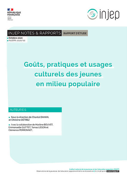 Les pratiques culturelle des jeunes des milieux populaires : une publication de l'INJEP | NetDoc Infos | Scoop.it