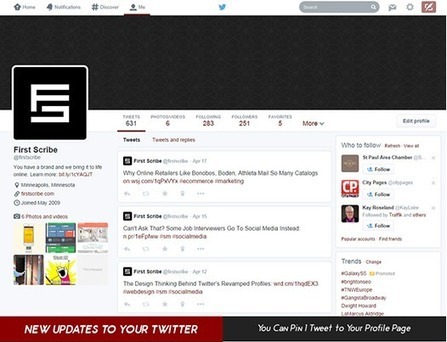 An overview of the new Twitter profile layout (Infographic) | e-commerce & social media | Scoop.it