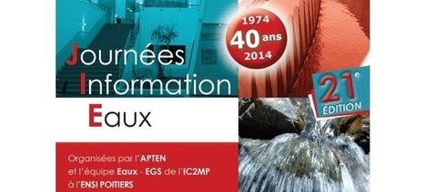 21ème édition des Journées Information Eaux (JIE), du 4 au 6 novembre 2014 à Poitiers | water news | Scoop.it