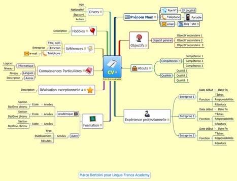 Mod&egrave;le de CV-Mindmap : CV de d&eacute;butant | Revolution in Education | Scoop.it