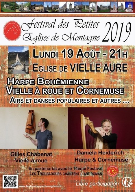 Harpe bohémienne, vielle et cornemuse à Vielle-Aure le 19 août | Vallées d'Aure & Louron - Pyrénées | Scoop.it