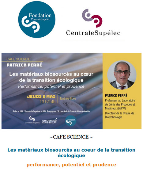 CentraleSupélec - Café Science le 2 mai 2024 avec Patrick Perré | Life Sciences Université Paris-Saclay | Scoop.it