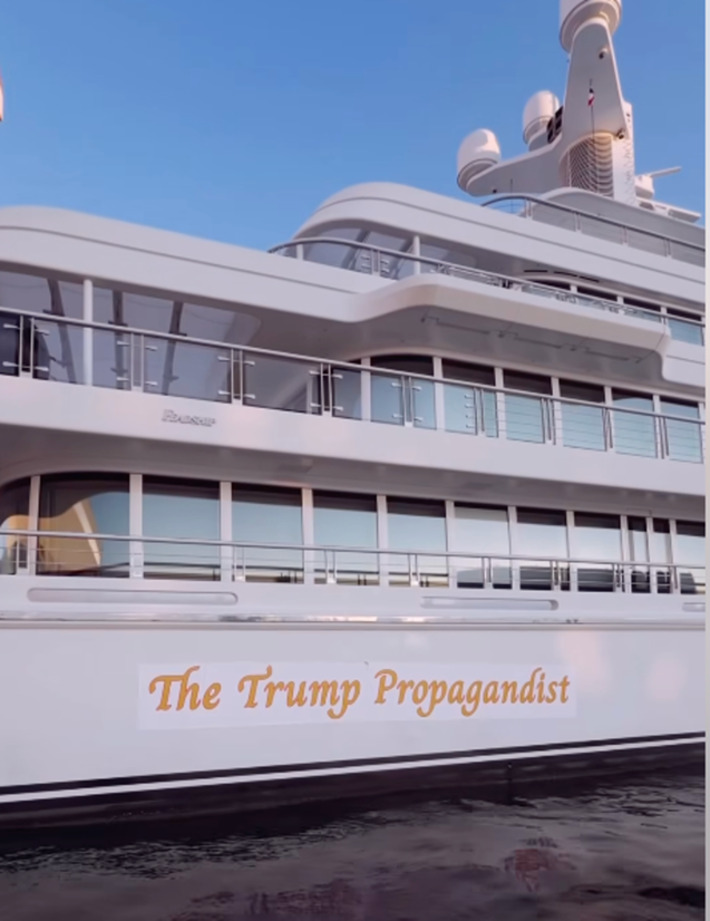 Activists &lsquo;rename&rsquo; billionaire&rsquo;s luxury yacht &lsquo;The Trump Propagandist&rsquo; | The UHNW Lifestyle Report | Scoop.it