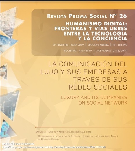 La comunicación del lujo y sus empresas a través de sus redes sociales | Parres Serrano |  | Comunicación en la era digital | Scoop.it