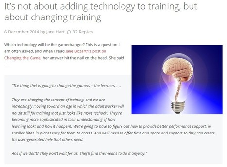 It's not about adding technology to training, but about changing training | EdTech Tools | Scoop.it