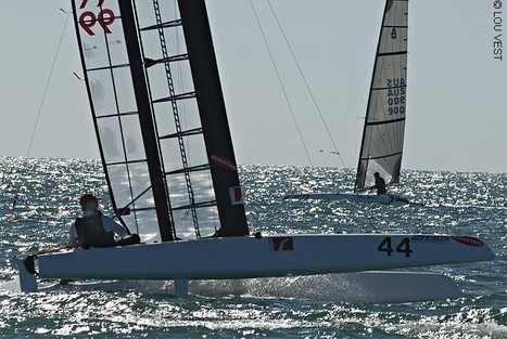 Ben Hall has been experimenting with a hard-wing for his A-Class cat: | Wing sail technology | Scoop.it