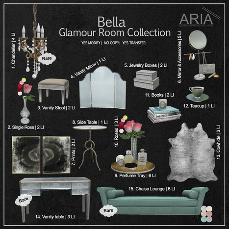 Bella Glamour Room Collection 1024x1024 | 亗 Second Life Home & Decor 亗 | Scoop.it