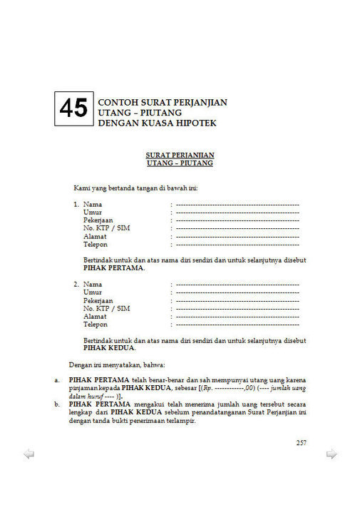 Elisa Article Download Contoh Surat Perjanjian Hutang