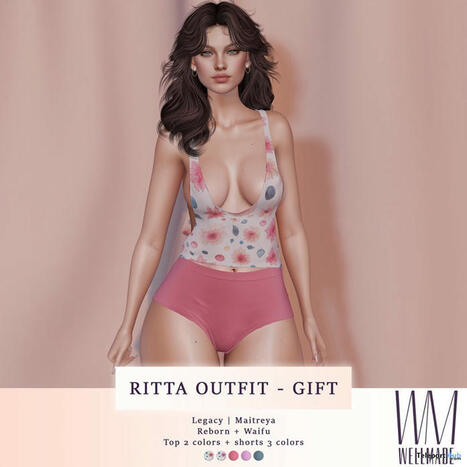 Ritta Top & Shorts Teleport Hub Group Gift by [WellMade] | Teleport Hub - Second Life Freebies | Second Life Freebies | Scoop.it