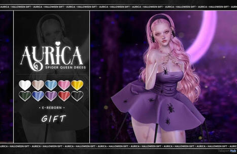 Spider Queen Dress October 2026 Group Gift by AuricA | Teleport Hub - Second Life Freebies | Second Life Freebies | Scoop.it