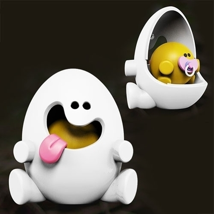 Yolkels By Jason Freeny. A Cheeky Egg (What Else) With A Great Personality! It Comes With A White Detachable Shell That ... - #63013 | 1001 Creative ideas ! | Scoop.it