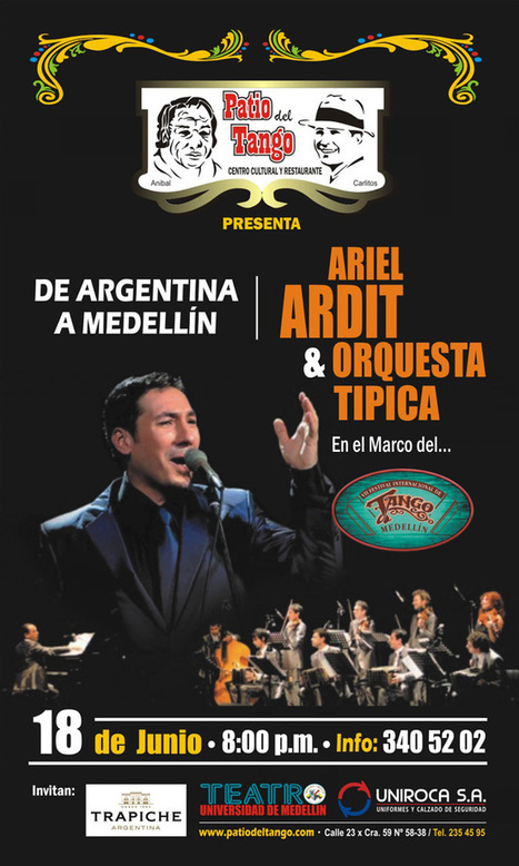 Ariel Ardit & Orquesta Típica en Medellín | Mundo Tanguero | Scoop.it