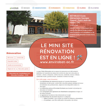 • SITE WEB • Une interface dédiée à la Rénovation voit le jour sur le site internet d'Envirobat Occitanie | Le fil info du CAUE 31 | Scoop.it