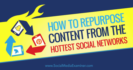 How to Repurpose Content From the Hottest Social Networks : Social Media Examiner | Social Media Power | Scoop.it