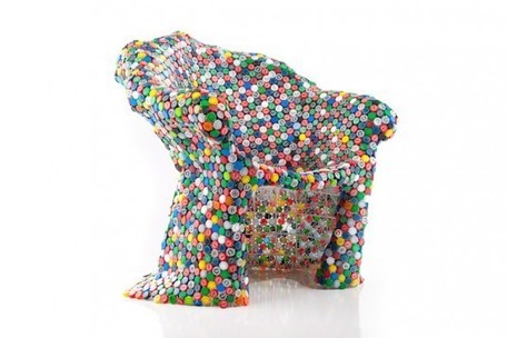 BRC Designs’ Colorful Capped Out Chair is Made From Hundreds of Recycled Bottle Caps | Decorations & Design | Scoop.it