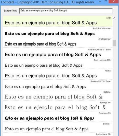 Fonticate, software gratuito para conocer y comparar las fuentes de texto instaladas en el PC | TIC & Educación | Scoop.it