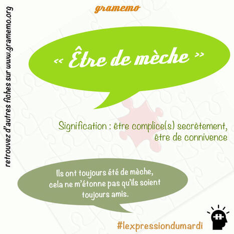 Être de mèche — #lexpressiondumardi 215/52 | FLE CÔTÉ COURS | Scoop.it