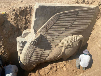 Archaeologists excavate a lamassu at ancient Khursbad | Heritage Daily | Kiosque du monde : Asie | Scoop.it