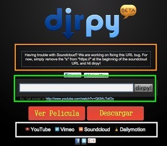 En la nube TIC: Dirpy descarga v&iacute;deo y audio | Herramientas web 2.0 | Scoop.it