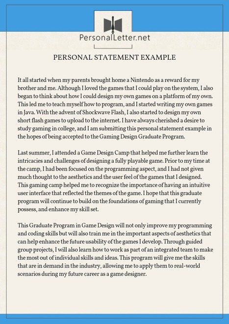 personal statement letter law school