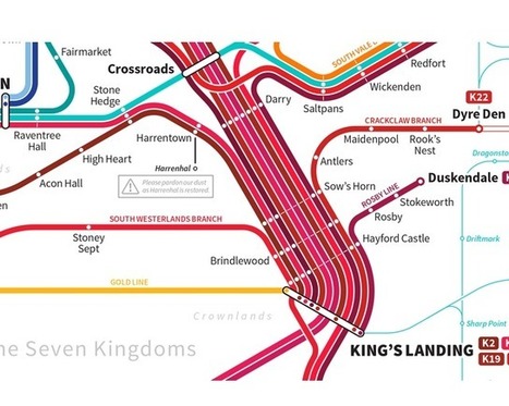 This is the WORLD of 'Game of Thrones' as a subway map | Machines Pensantes | Scoop.it